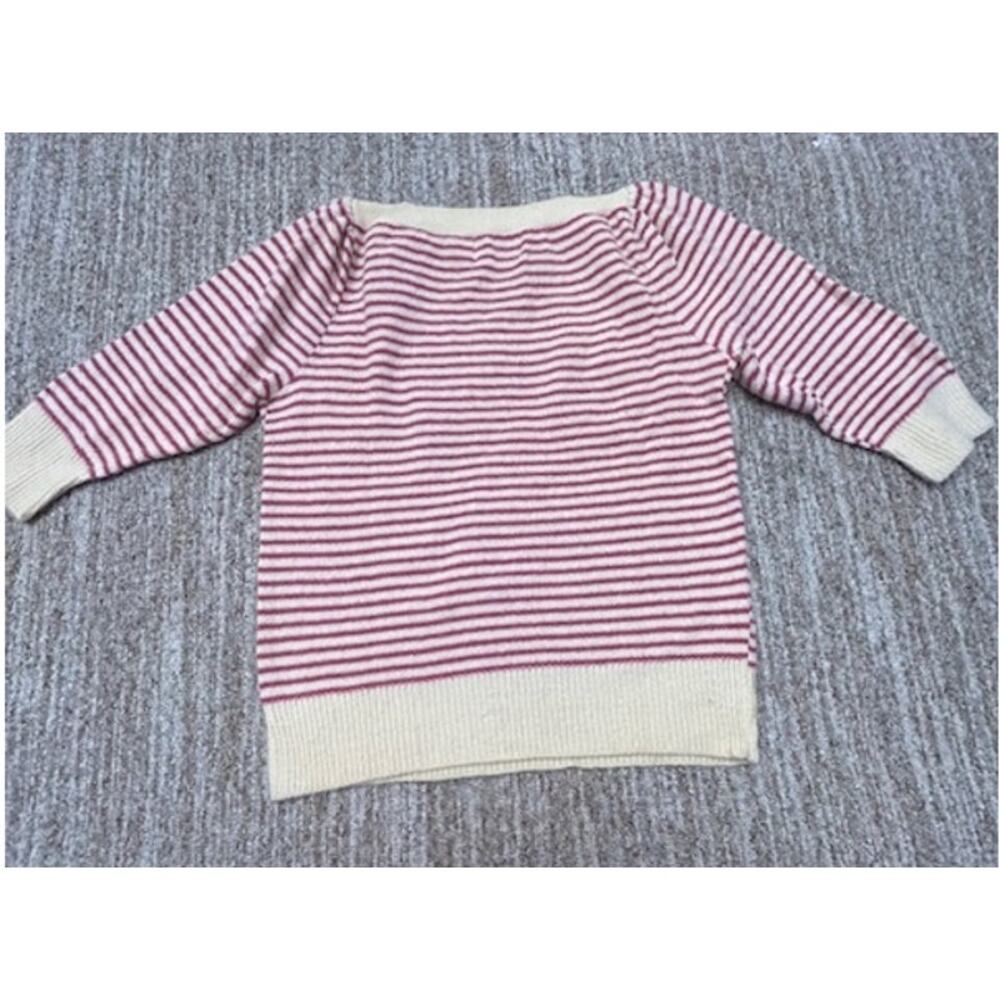 Vintage Great American Sweater Co Wool Angora Blend ¾ Sleeve Boat Neck Size M